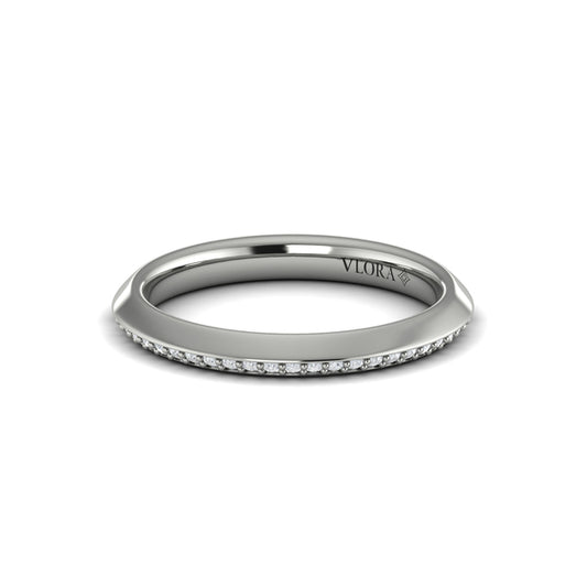 Contoured Pavé Diamond Band