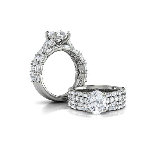 Matching Bands Wedding Band in Platinum by Vlora Bridal