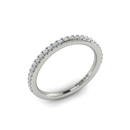 Matching Band for Diamond Accent Bezel Emerald Cut Engagement Ring