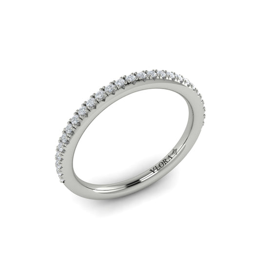 Matching Band for Diamond Accent Bezel Emerald Cut Engagement Ring