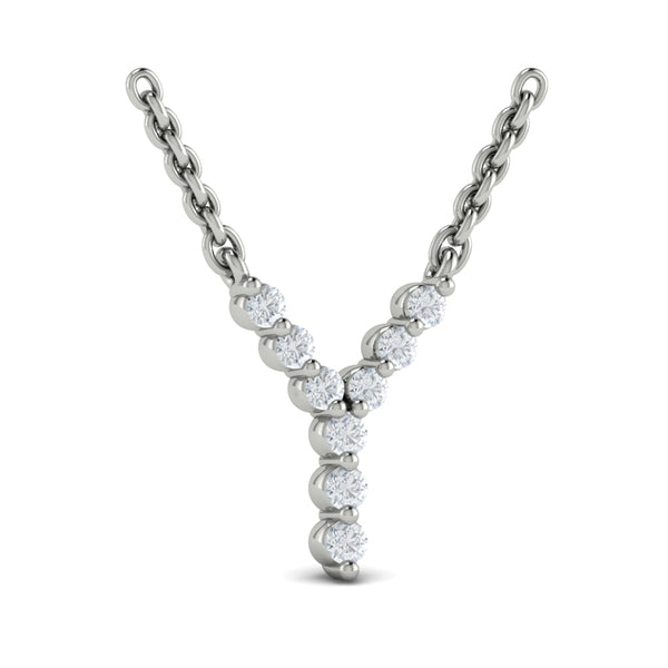 Diamond Alphabet Pendant Necklace, Y