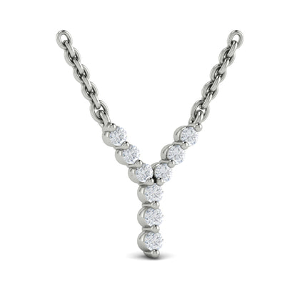 Diamond Alphabet Pendant Necklace, Y