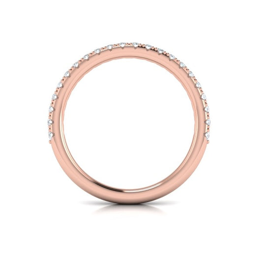 Matching Bands Wedding Band in 14K Rose Gold by Vlora Bridal