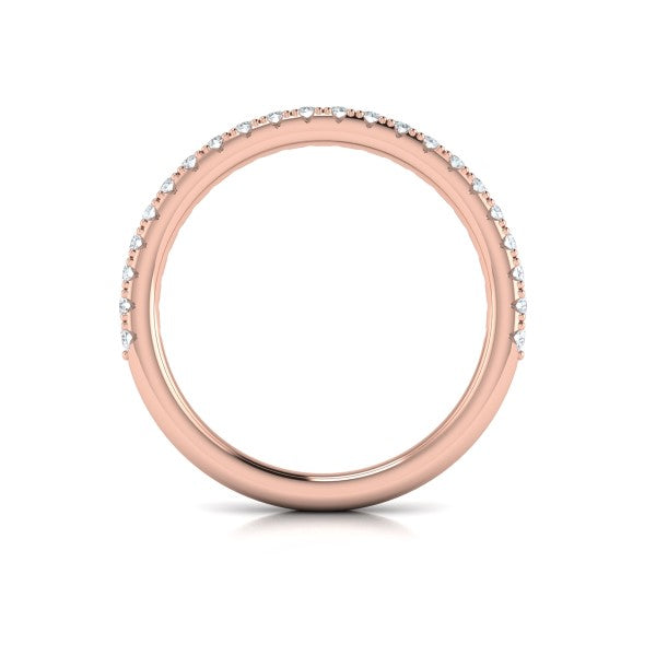 Matching Bands Wedding Band in 14K Rose Gold by Vlora Bridal