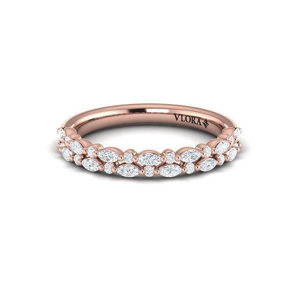 Marquise and Round Stackable Band