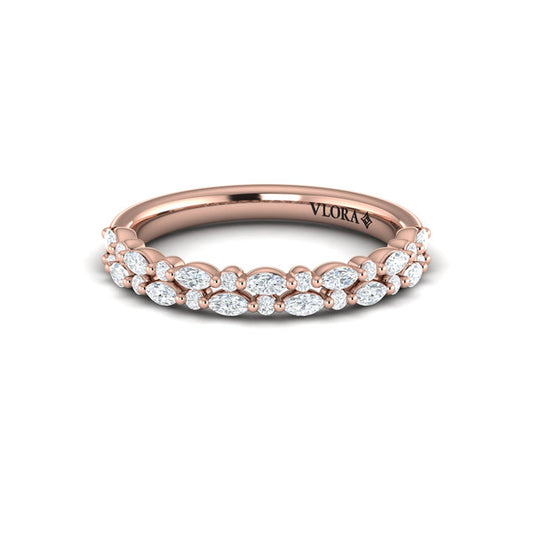 Marquise and Round Stackable Band