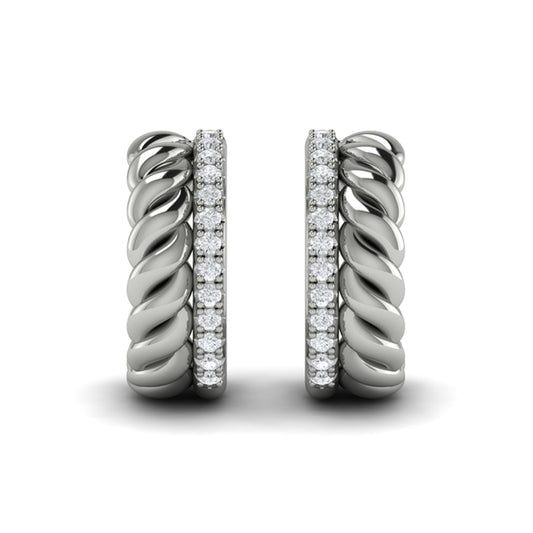 Twisted Double Hoop Earrings