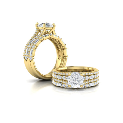 Matching Bands Wedding Band in 14K Yellow Gold by Vlora Bridal