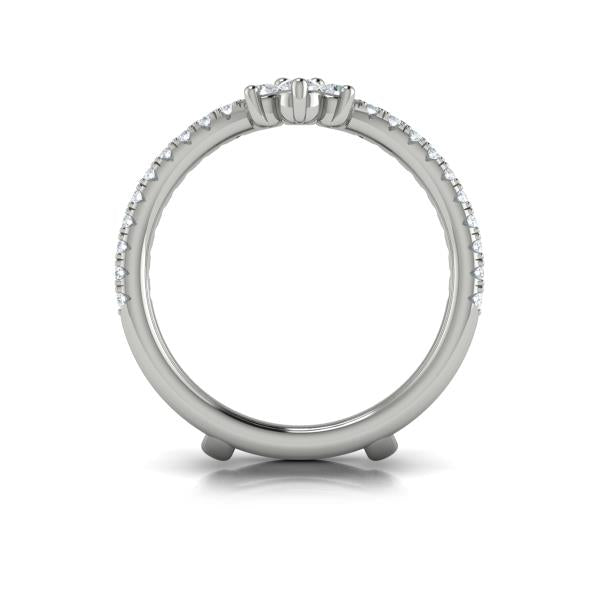 Enhancer Wedding Band in Platinum by Vlora Bridal
