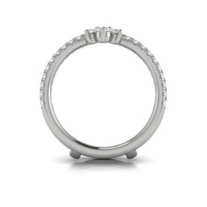 Enhancer Wedding Band in Platinum by Vlora Bridal