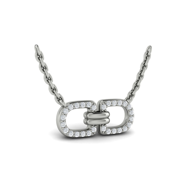 Linked Curves with Diamond Accent Pendant