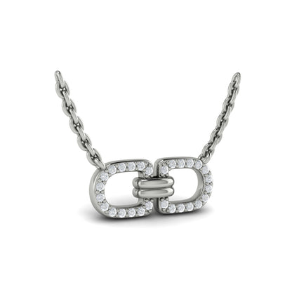 Linked Curves with Diamond Accent Pendant