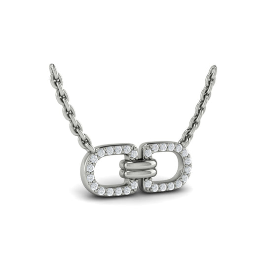 Linked Curves with Diamond Accent Pendant