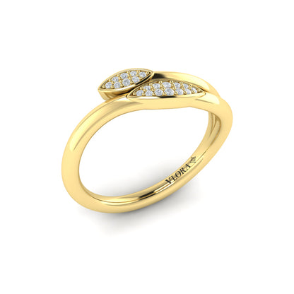 Double Oval Pavé Diamond Ring