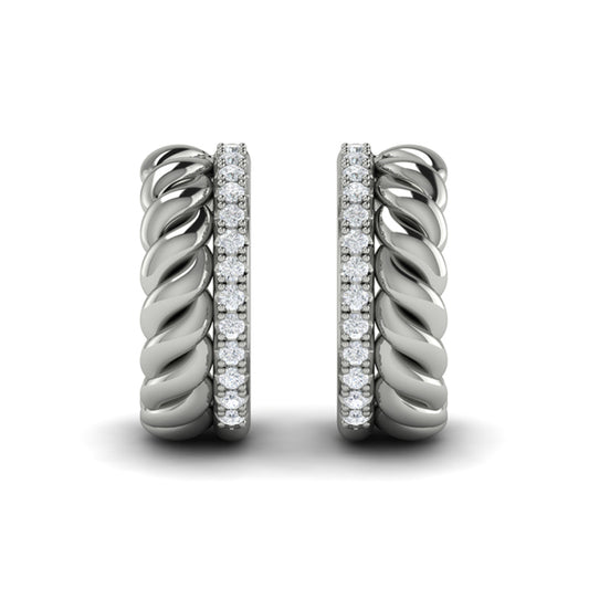 Twisted Double Hoop Earrings