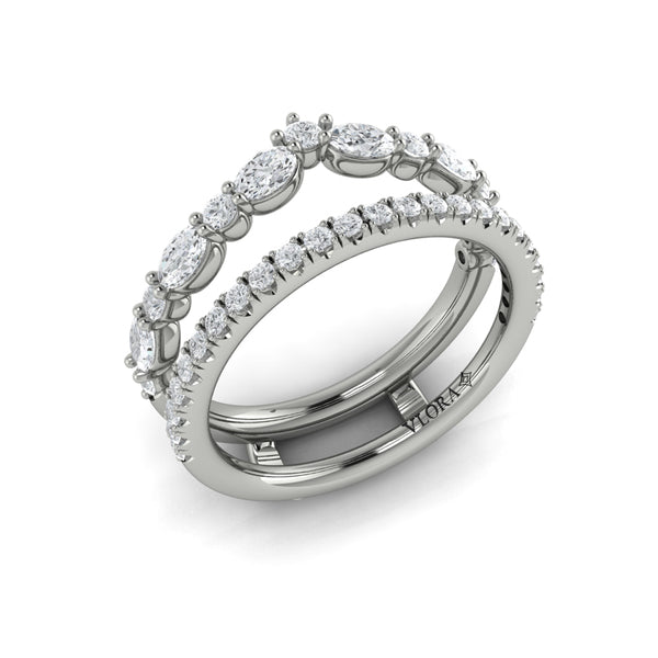 Enhancer Wedding Band in Platinum by Vlora Bridal