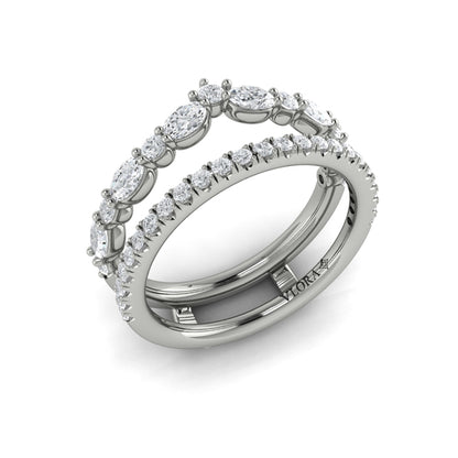 Enhancer Wedding Band in Platinum by Vlora Bridal
