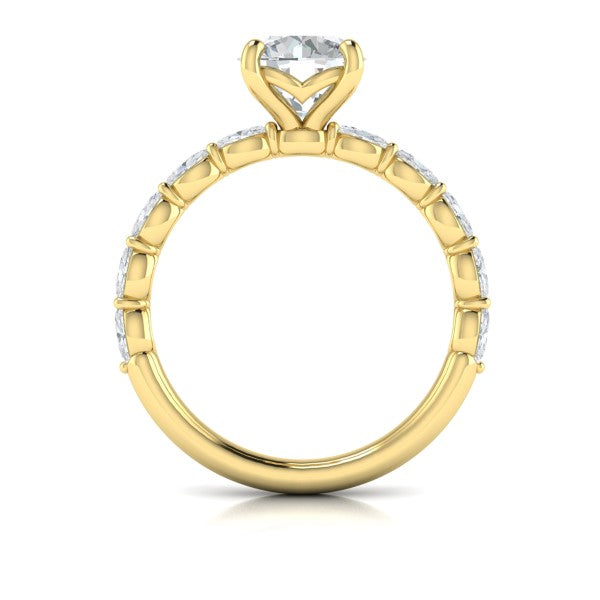 Graceful Round Diamond Engagement Ring