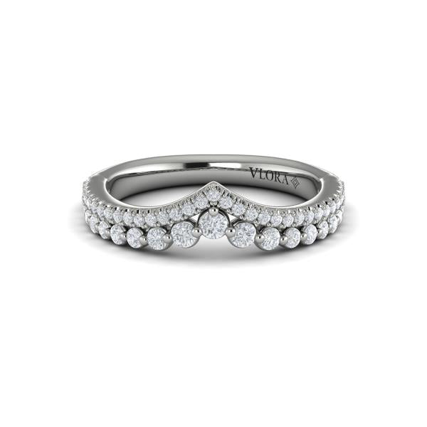 Contour Bands Wedding Band in Platinum by Vlora Bridal