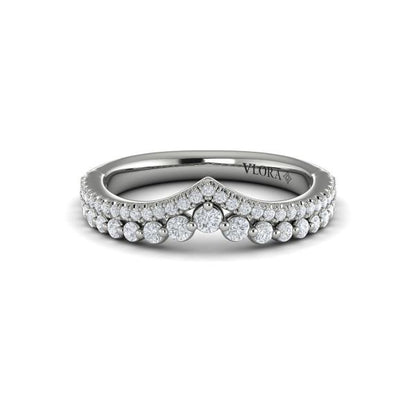 Contour Bands Wedding Band in Platinum by Vlora Bridal