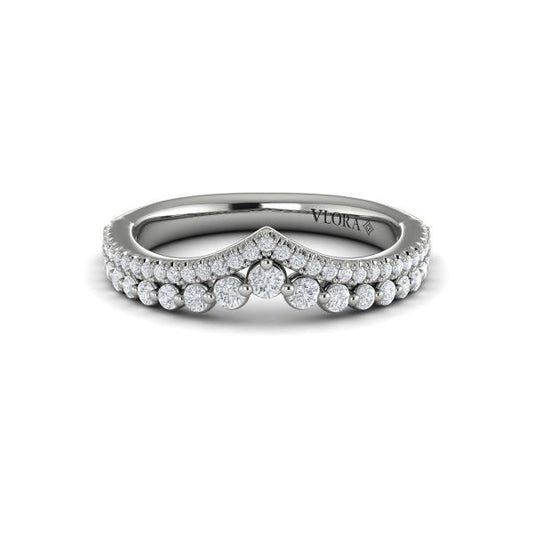 Contour Bands Wedding Band in Platinum by Vlora Bridal