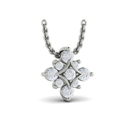 Floating Diamond Star Pendant Necklace