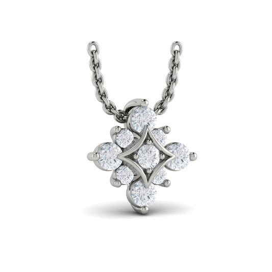 Floating Diamond Star Pendant Necklace