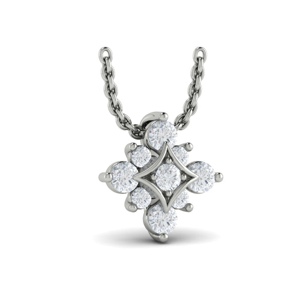 Floating Diamond Star Pendant Necklace