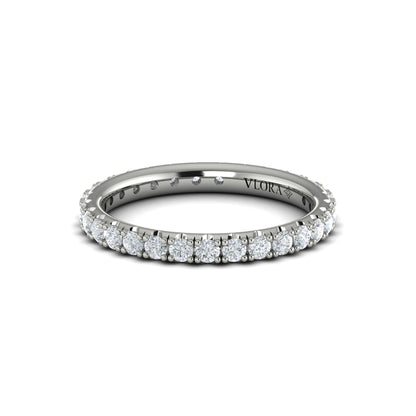 Eternity Bands Wedding Band in 14K White Gold by Vlora Bridal