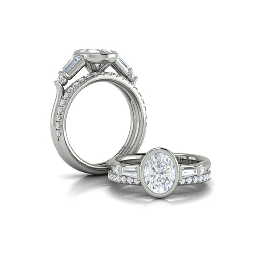 Matching Band for Faceted Elegance Engagement Ring