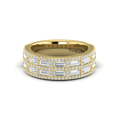 Diamond Baguette Double Row Ring
