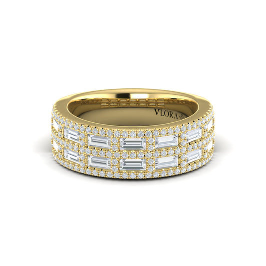 Diamond Baguette Double Row Ring