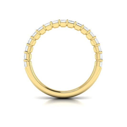 Matching Band for Eterna Oval Engagement Ring with Emerald Cut Band