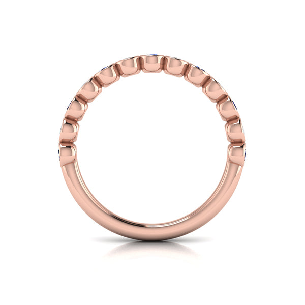 Sapphire Bezel-Set Stackable Band