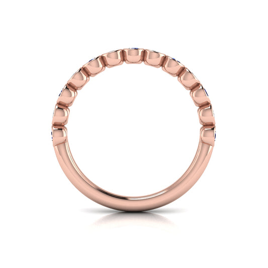 Sapphire Bezel-Set Stackable Band