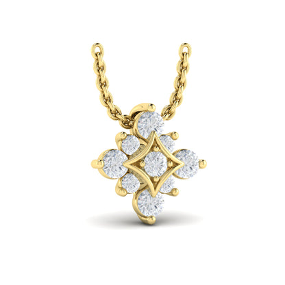 Floating Diamond Star Pendant Necklace