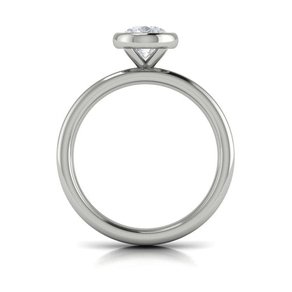 Pear Bezel Solitaire Engagement Ring