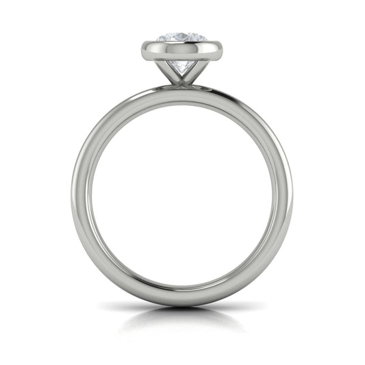 Pear Bezel Solitaire Engagement Ring