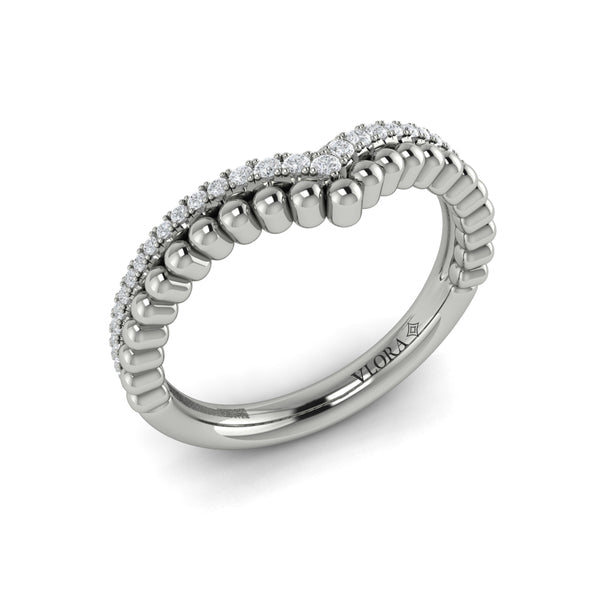 Contour Bands Wedding Band in Platinum by Vlora Bridal