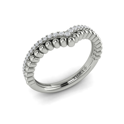 Contour Bands Wedding Band in Platinum by Vlora Bridal