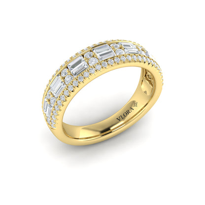 Multi Diamond Baguette and Round Diamond Ring