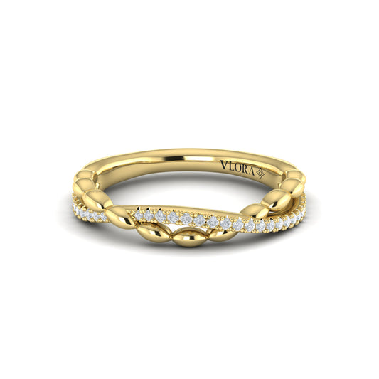 Beaded Twist Stackable Band