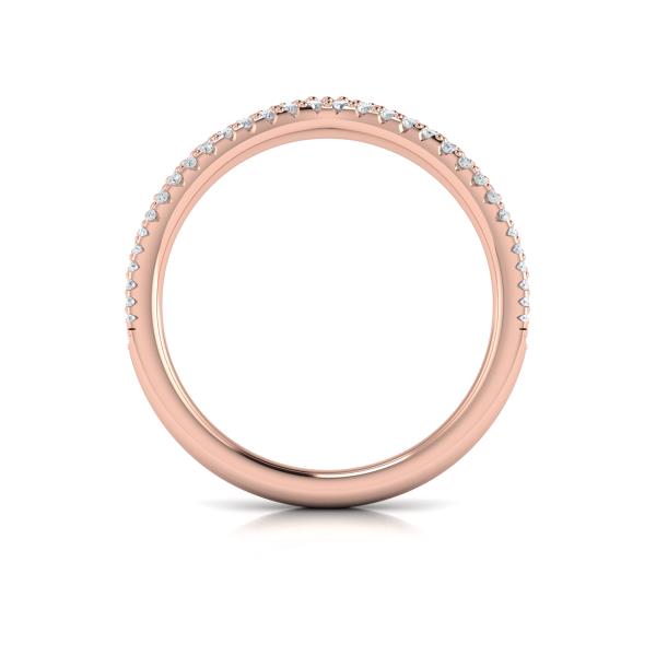 Pave Chevron Contoured Band