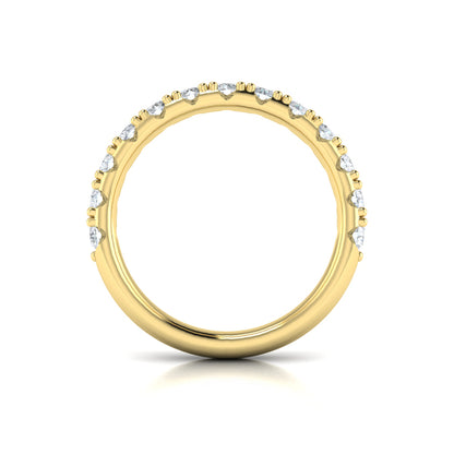 Round Diamond Shared-Prong Band