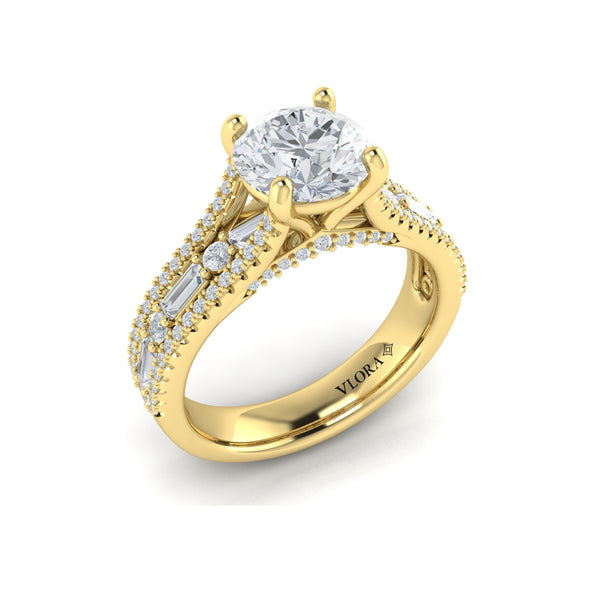 Crowned Engagement Ring