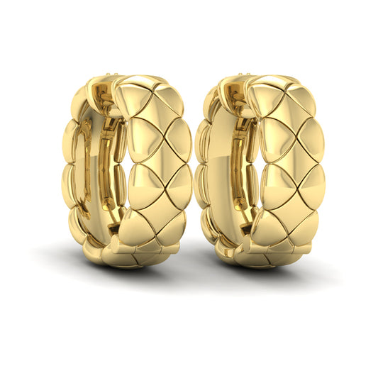 Diamond Cluster Barrel Earrings