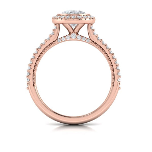 Regal Halo Oval Engagement Ring