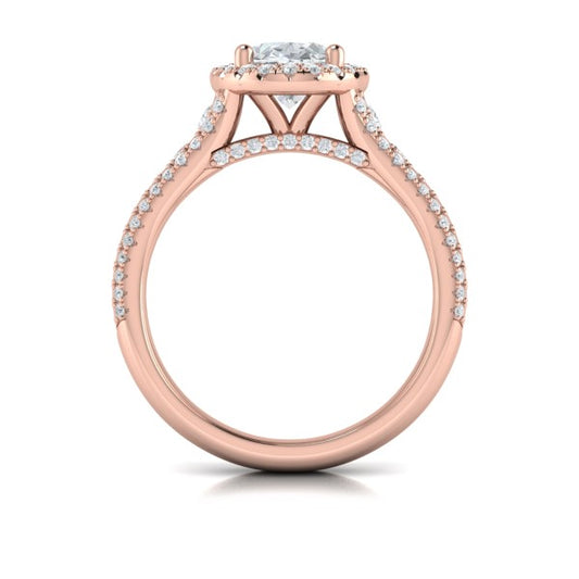 Opulent Oval Halo Engagement Ring