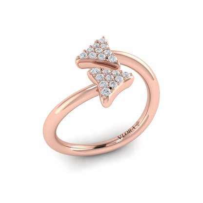 Diamond Trinity Wrap Ring