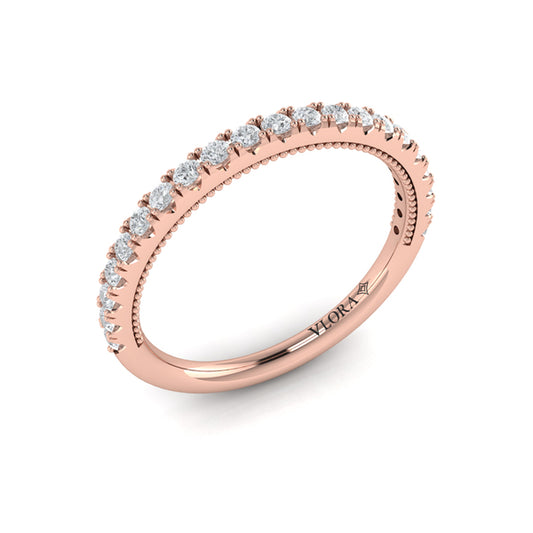 Matching Band for Deco Elegance Emerald Cut Halo Engagement Ring